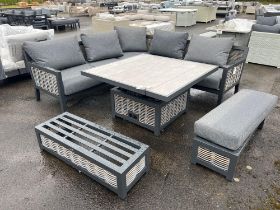 A9 Portofino Modular Sofa with Square adjustable table and 2 x benches Portofino Modular Sofa Set