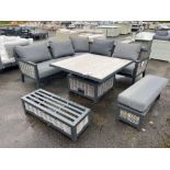 A9 Portofino Modular Sofa with Square adjustable table and 2 x benches