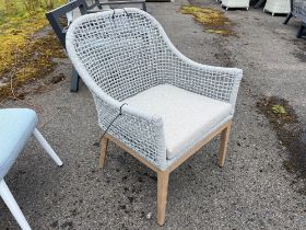 A283 Vogue Rope Armchair Light Grey