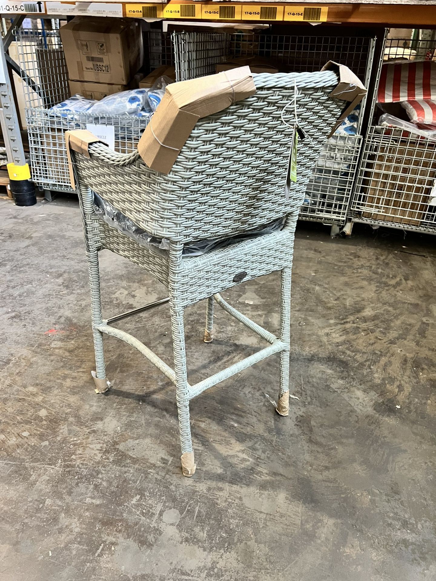 Set A471 Bramblecrest Bar Chair including Season-Proof Eco Cushion - Grey - Bild 3 aus 3