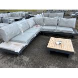 A50 Vilamoura Square Modular Sofa with Square Coffee Table With Teak Top