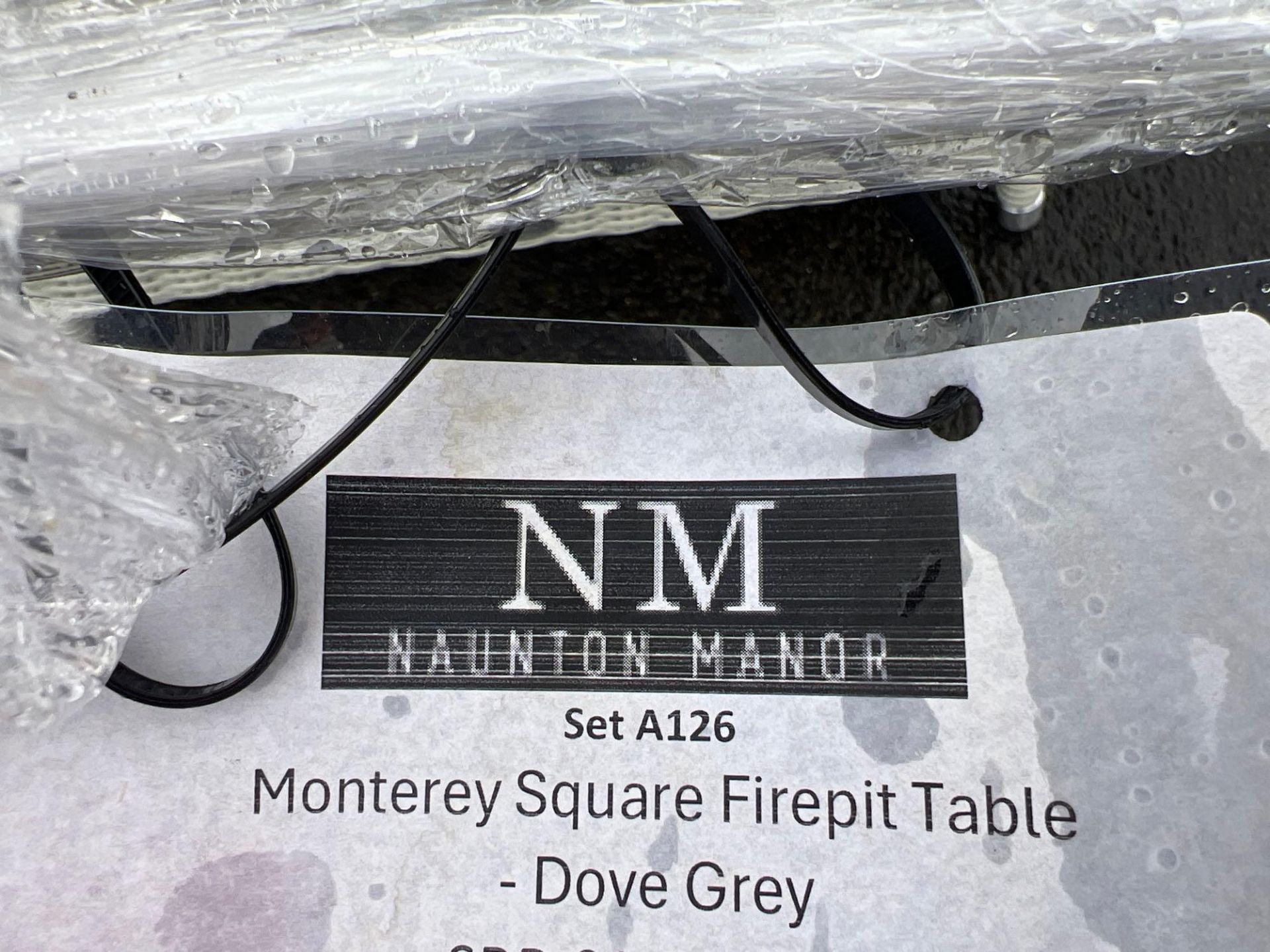 A126 Monterey Square firepit table Dove Grey Designed with practicality in mind, the Monterey Square - Image 4 of 5