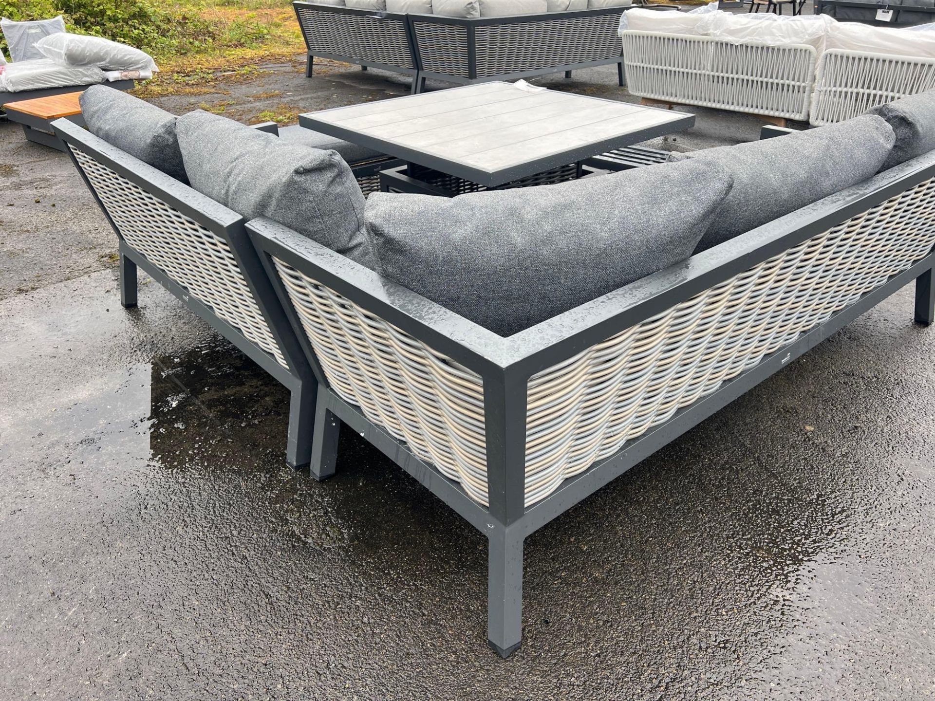 A9 Portofino Modular Sofa with Square adjustable table and 2 x benches Portofino Modular Sofa Set - Image 2 of 4