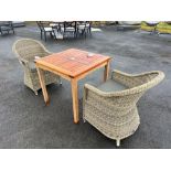 A139 Sahara Teak Table and 2 x Sahara Chairs Transform your outdoor dining experience with the