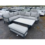 A17 Portofino Modular Sofa with Rectangular Adjustable table and bench