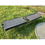 Set A600 2 x Griddle with Rectangle Bracket For Large Rectangle Casual Dining Table with Firepit