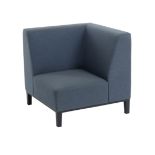 Set A428 Indigo Fabric Corner Upholstered Sofa - Brisa