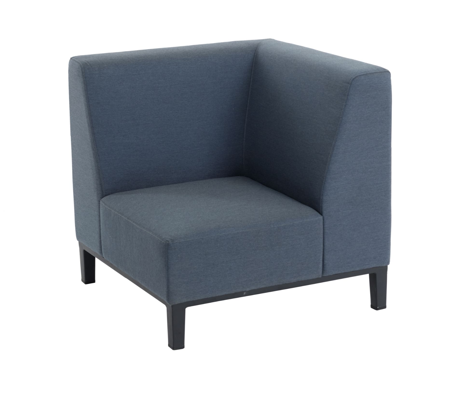 Set A428 Indigo Fabric Corner Upholstered Sofa - Brisa