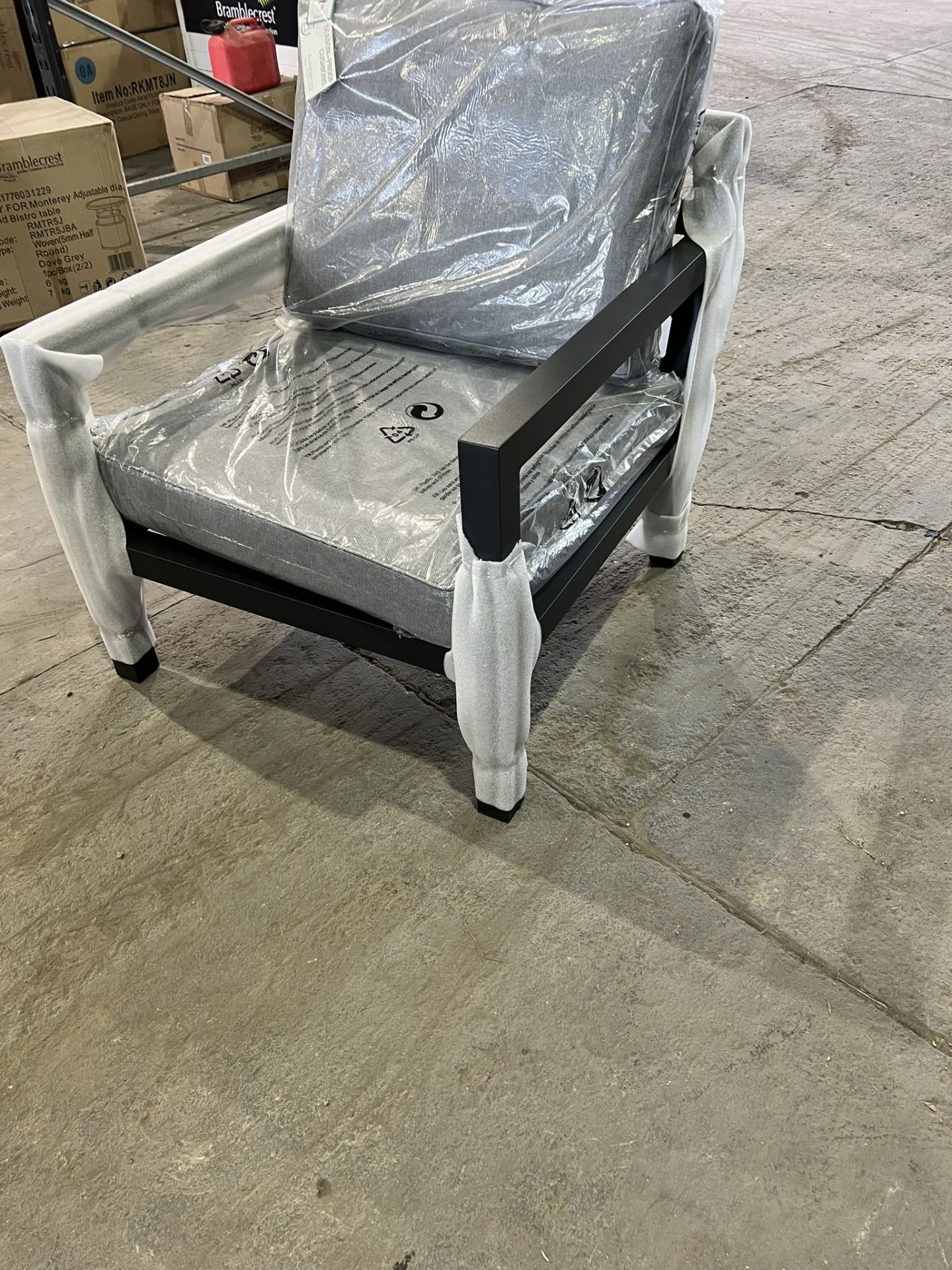 Set A559 La Rochelle Sofa Chair including Season-Proof Grey Fawn Cushions