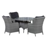 Set A437 Clifton 120cm Round Table w/ 3x Dining Chairs