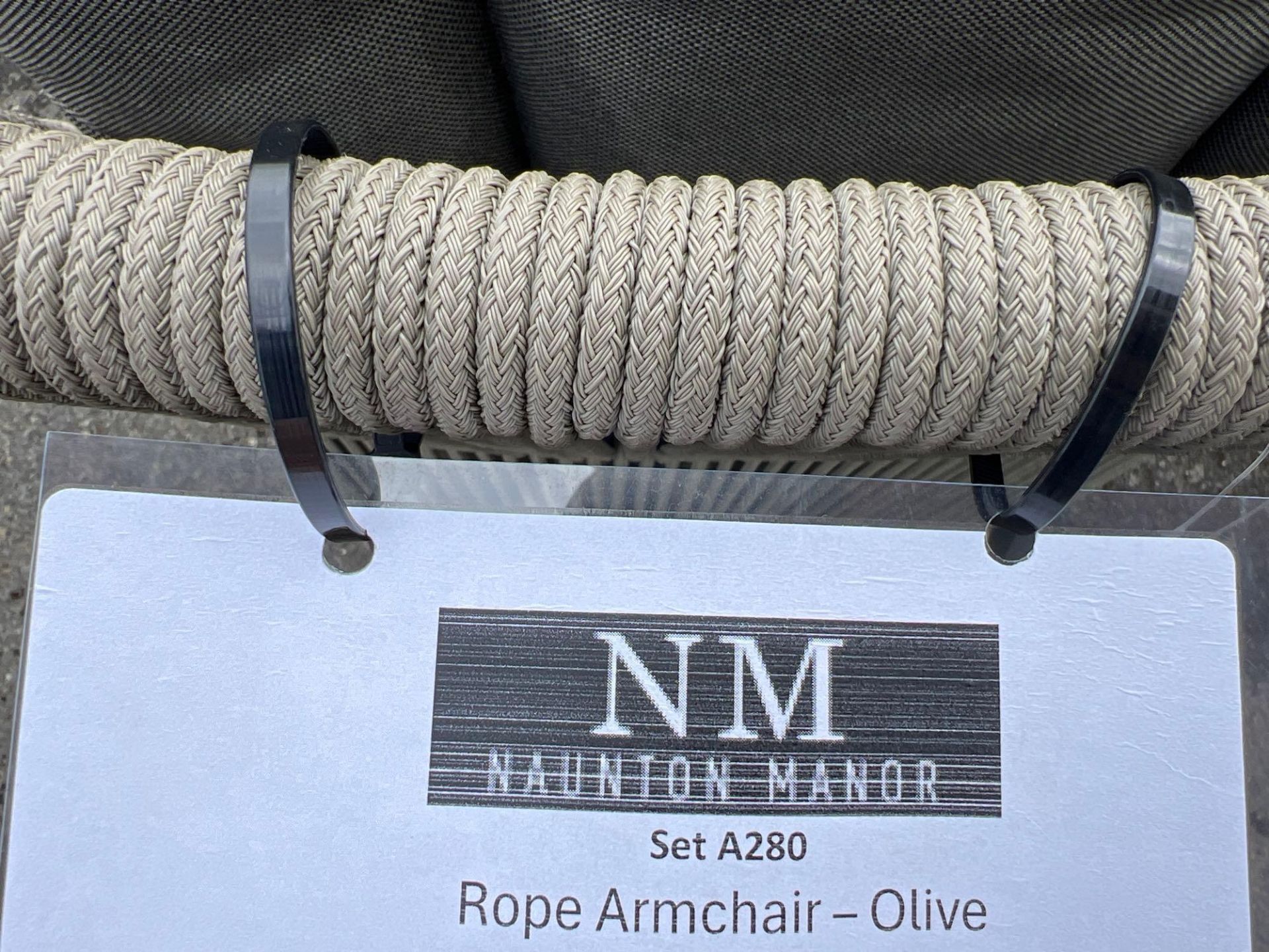 A280 Rope Armchair Olive - Image 3 of 3