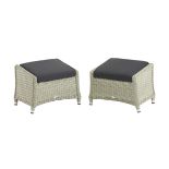 Set A483 2x Bramblecrest Recliner Footstools - Grey