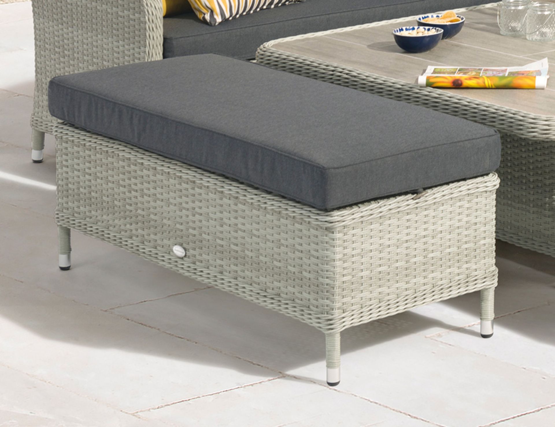 Set A542 Hampton Casual Dining Bench - Cloud