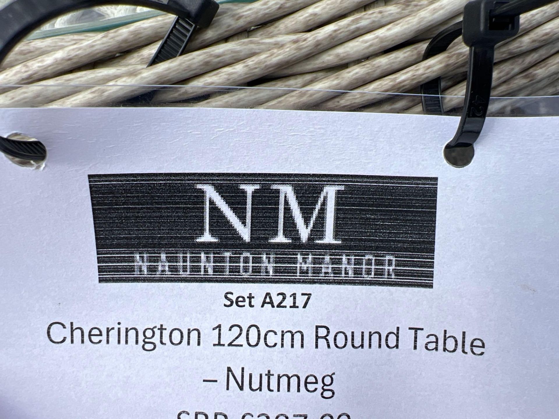 A217 Cherington 120cm Round Table Nutmeg - Image 3 of 3