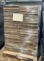 Set A607 Pallet of Teak Outdoor Floor Tiles  Each tile is 496mm x 496mm.On a full pallet there are