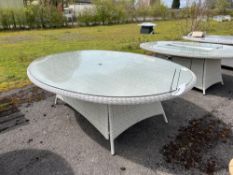 A164 Chedworth 250 x 175cm Elliptical Table Dove Grey