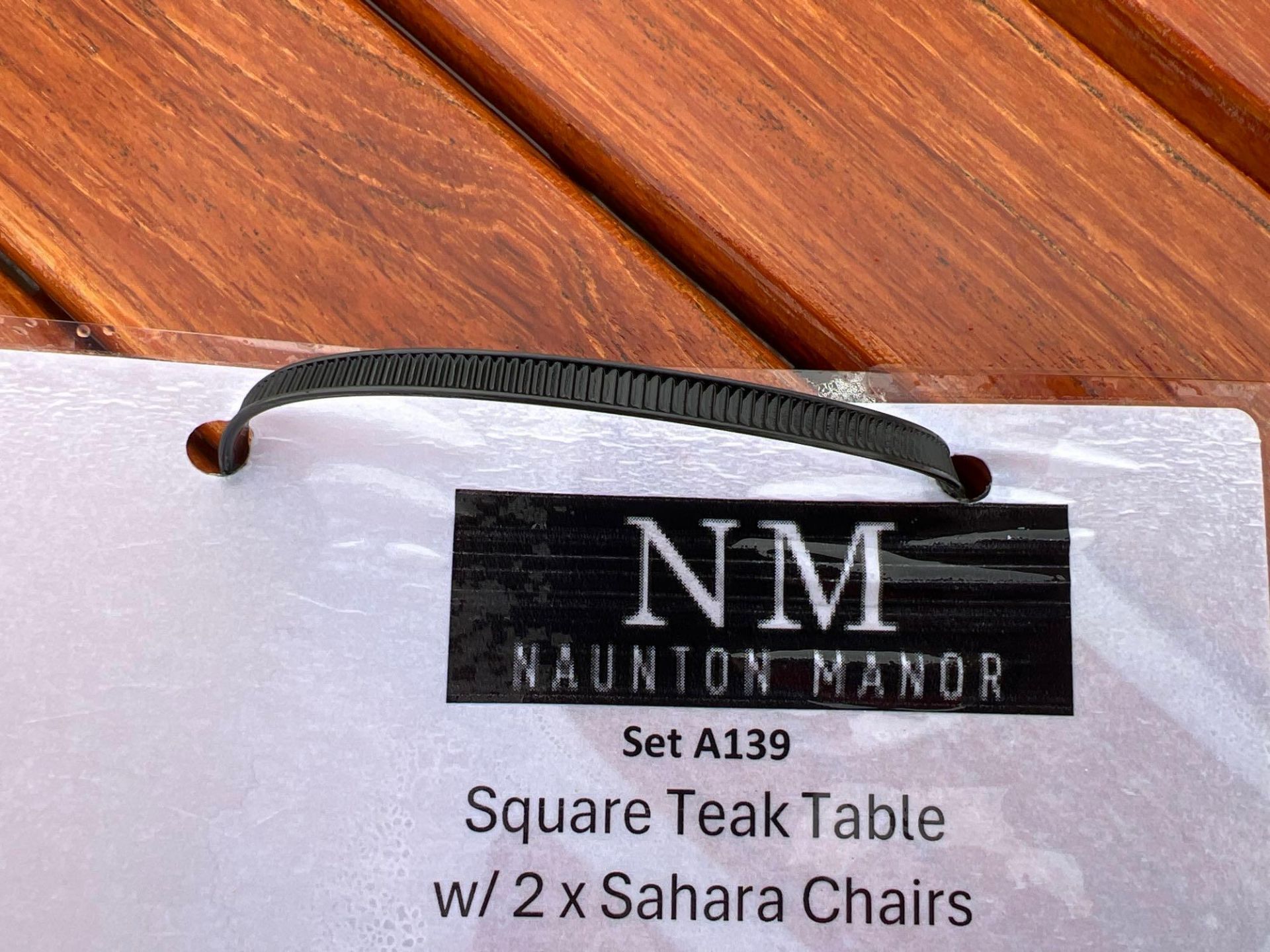 A139 Sahara Teak Table and 2 x Sahara Chairs - Image 2 of 2
