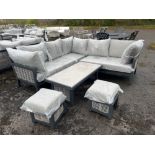 A42 Portofino Mini Sofa with Tuscan Large Rectangular Coffee Table and 2 x stools