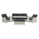Set A472 Bramblecrest 3 Seat Sofa w/ 2x Sofa Chairs, Rectangle Adj. Table & Bench