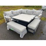 A1 Portofino Square Sofa with square adjustable table and 2 x benches