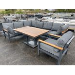 A109 Bergen Rectangular sofa with Piston Table and Chair