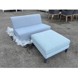 A175 Boho Armless 2 seater sofa with Frosty Footstool