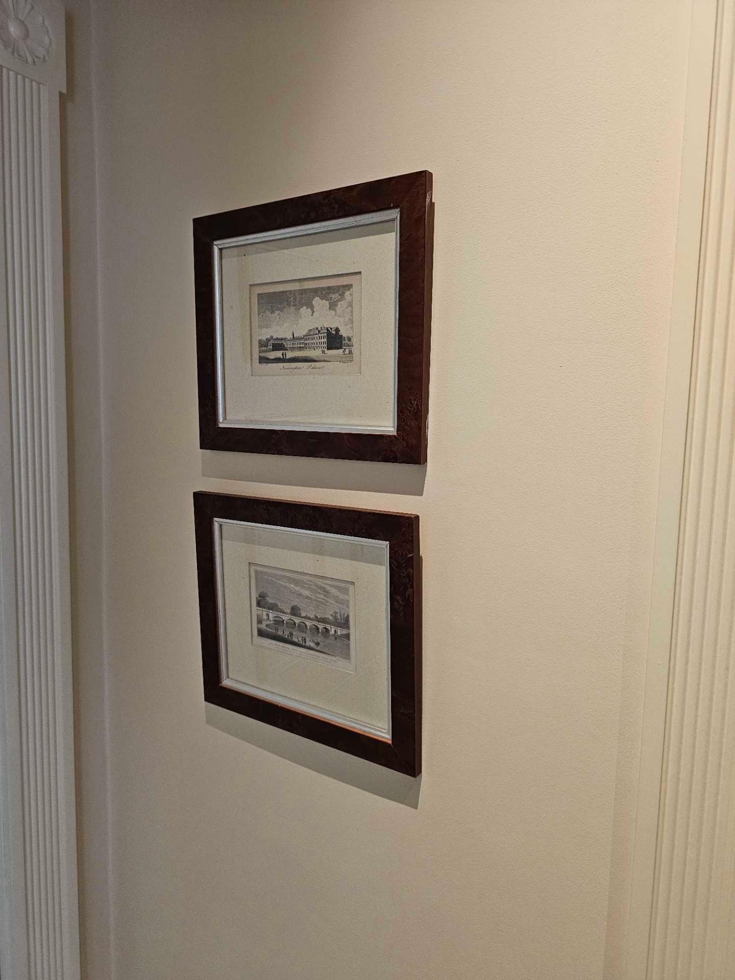 2 x Glazed and Framed Prints The New Bridge over the Serpentine, Hyde Park, London MS Barenger and