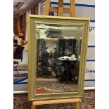 Pilkington Berlin Mirror In A Gold And Green Wooden Frame With Bevelled Edge 74 x 105cm (SR11)