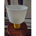 Annie Ceramic Table Lamp Mustard Yellow With A Ceramic Base And Fabric Lampshade, This Table Lamp