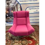 Sits Furniture: Vibrant Upholstered Swivel Armchair On Chrome Base Sits Are A Leading European