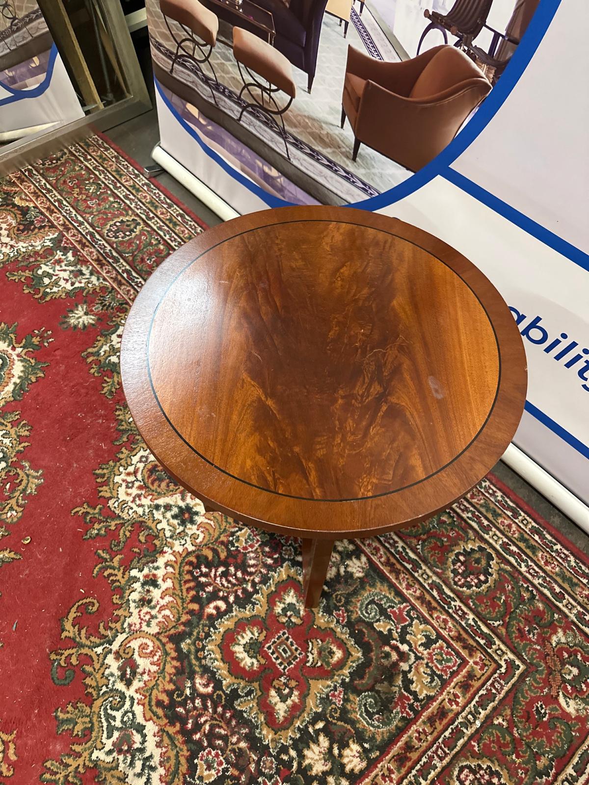 A Rosewood Art Deco Occasional Table Bespoke For The Mandarin Oriental Hotel London 60 x 58cm - Image 2 of 3