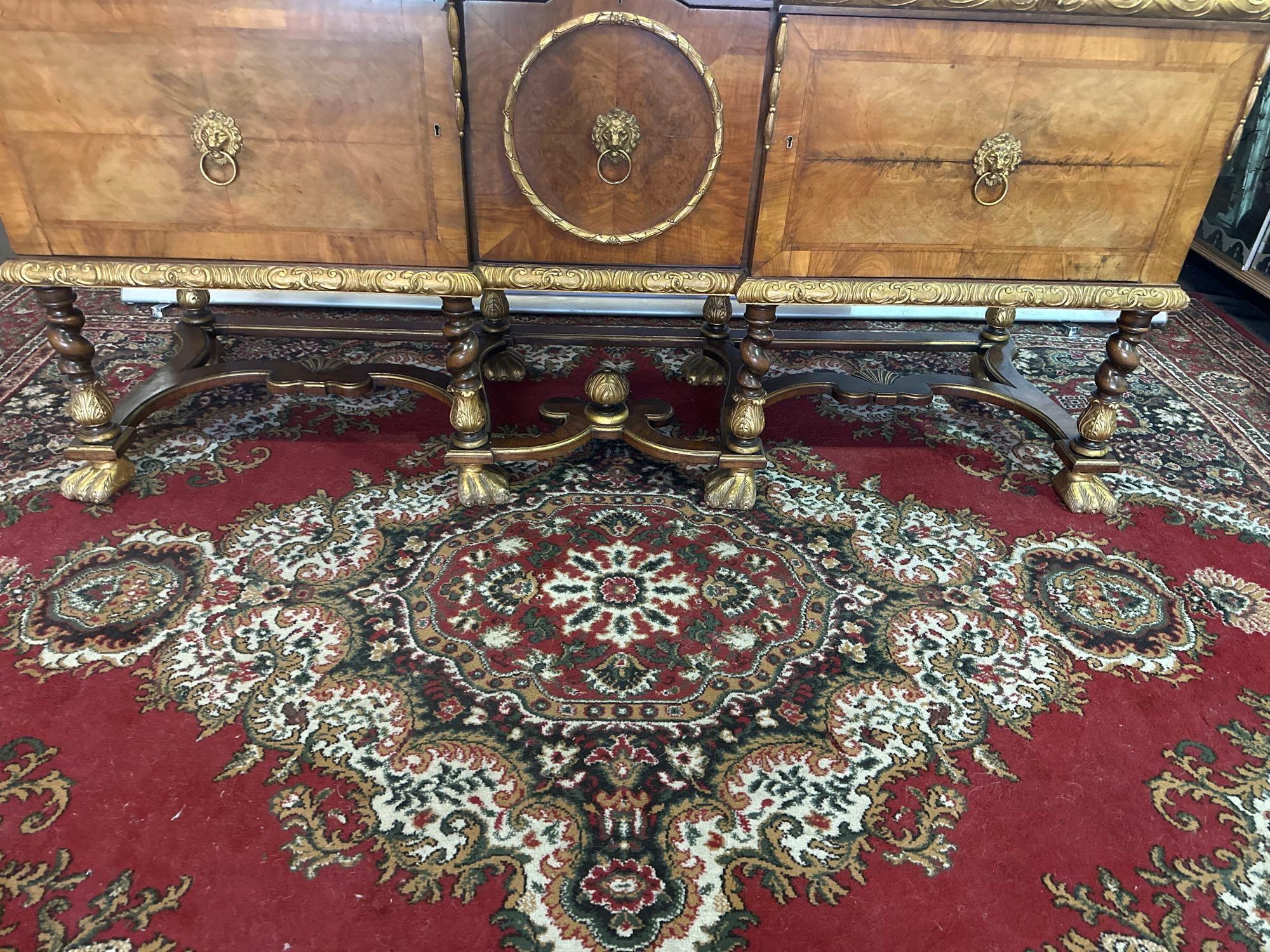 A Walnut And Parcel-Gilt Sideboard, Continental Possibly Italian The Top With A Panelled Back Rail - Image 15 of 17