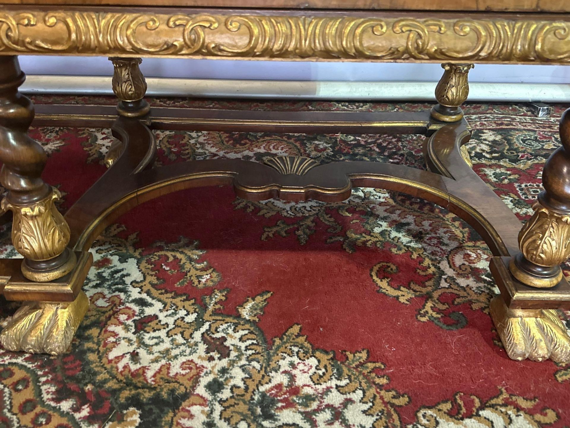A Walnut And Parcel-Gilt Sideboard, Continental Possibly Italian The Top With A Panelled Back Rail - Bild 11 aus 17