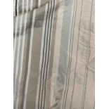 One Panel Of Striped Silk Lined Curtains 85 x 250cm