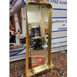 Gold Metal Framed Oblong Mirror 40 x 120cm Slightly Scratched ( Sr30)