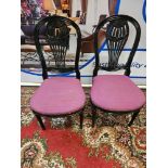 A Pair Of 20th Century Style French Louis XVI Motgolfier Hot Air Balloon Back Side Chairs This
