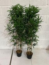 A Pair Of Faux Plants 125cm