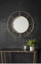Thorne Mirror The Thorne Mirror Has A Beautiful Round Metal Frame In An Elegant Antique Gold Finish,