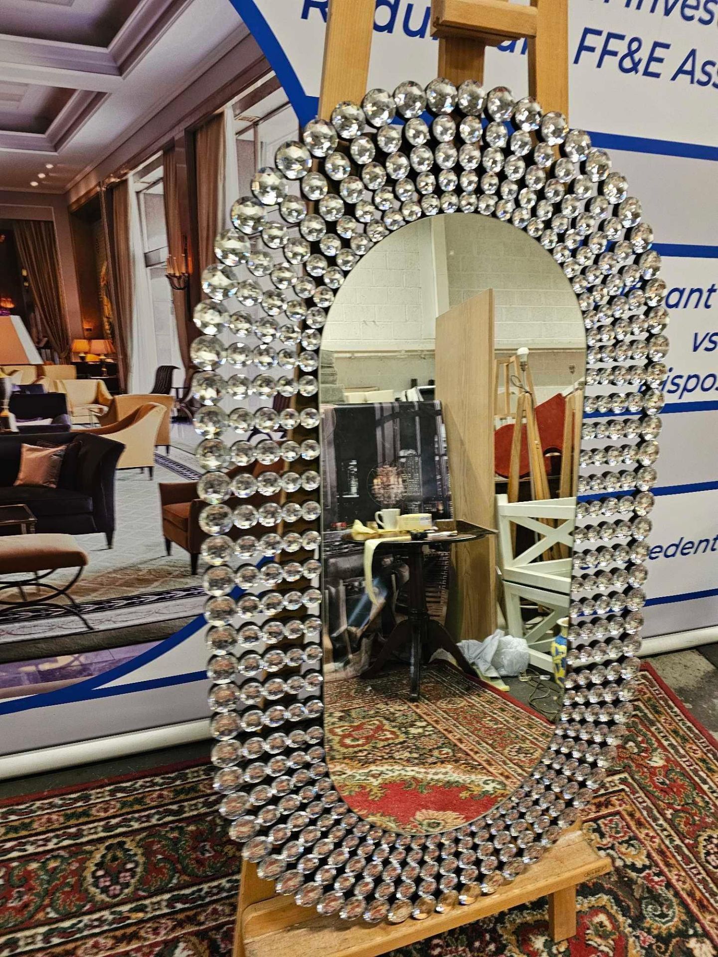 Sharrington Oval Mirror Clear Jewels And A Large Central Mirror Ensure This Gallery Home Piece Is