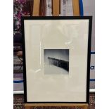Framed Michael Kenna Landscape Monochrome Print Mounted In Glazed Black Oak Frame 64 x 86cm (CV38)