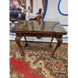 A George II Style Mahogany Tea Table With Central Drawer On Carved Acanthus Knees And Ball Claw Feet