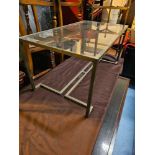 A Rectangular Coffee Table Polished Brass Frame With Clear Glass Top 90 x 50 x 42cm