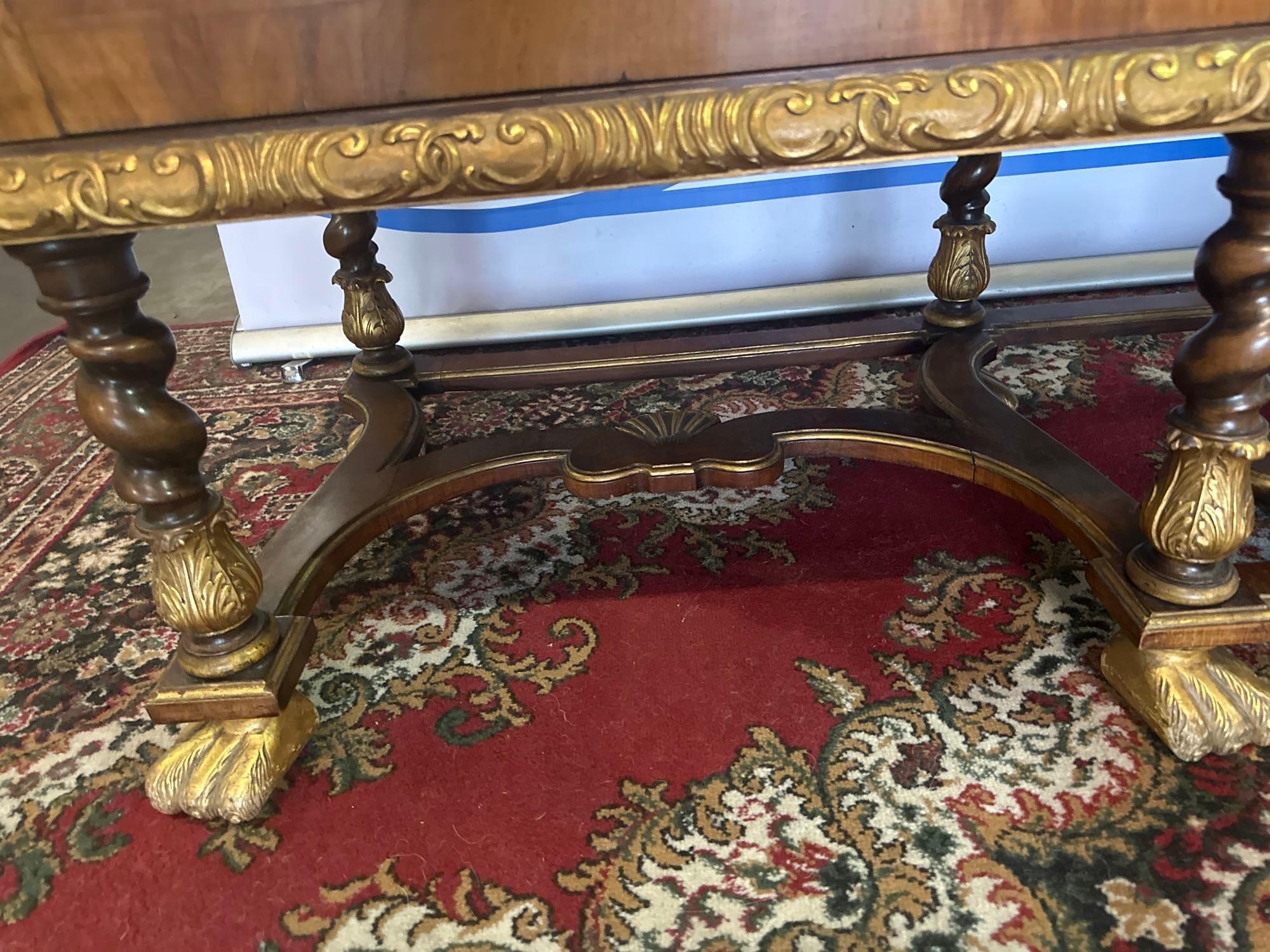 A Walnut And Parcel-Gilt Sideboard, Continental Possibly Italian The Top With A Panelled Back Rail - Image 9 of 17