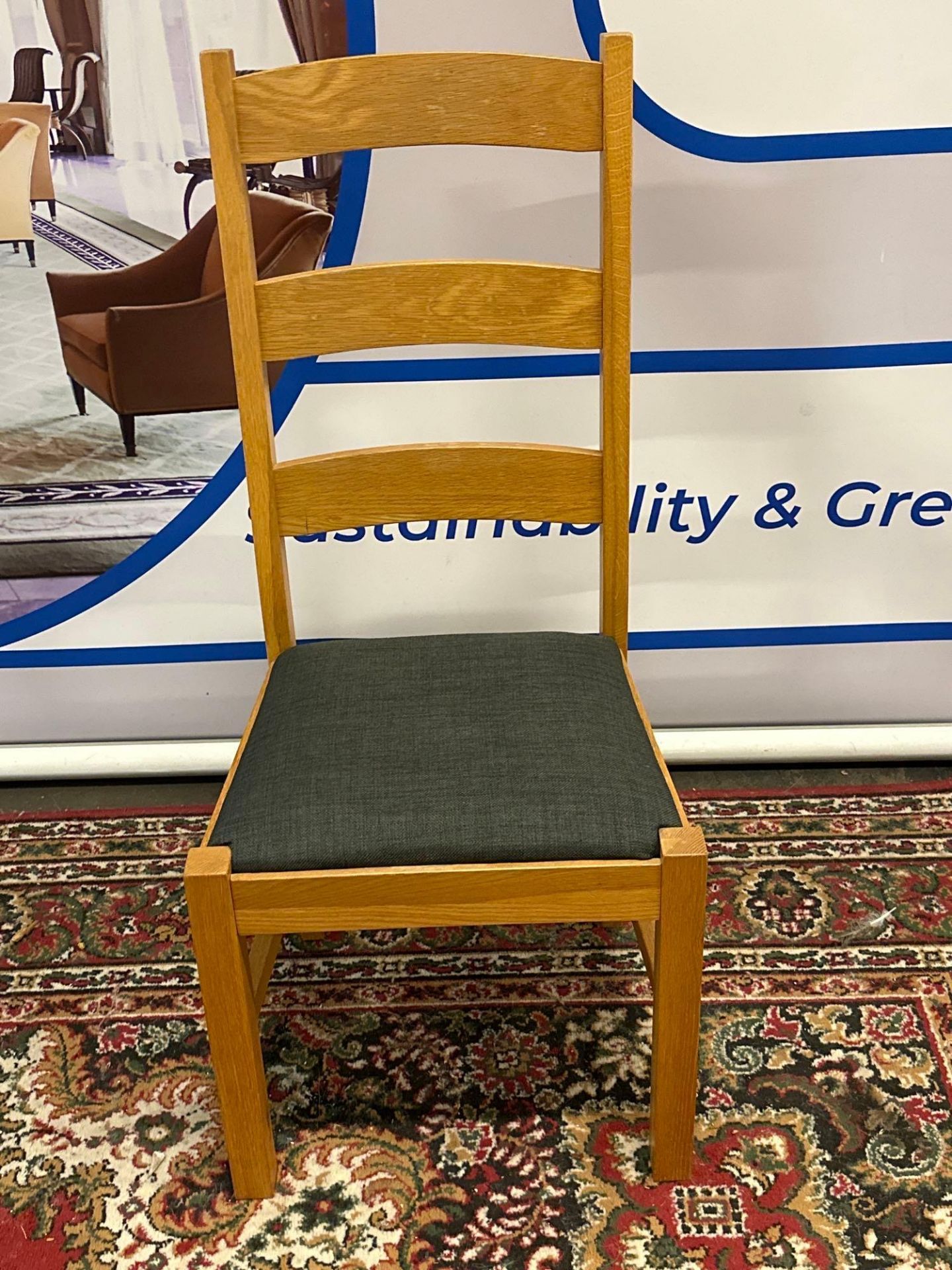 Ladder Back Dining Chair Tudor Oak Combines The Traditional Farmhouse Style With The Timeless