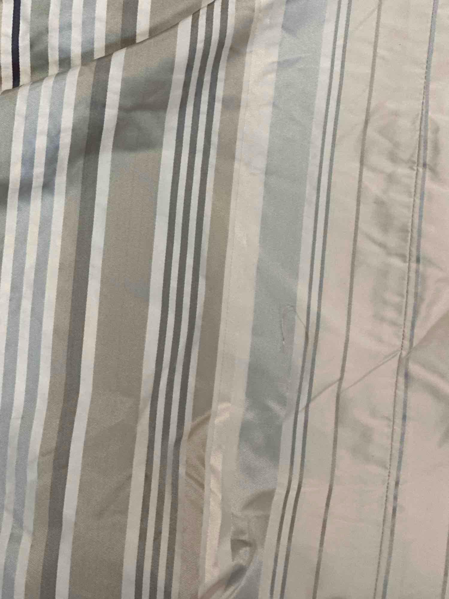 One Panel Of Striped Silk Lined Curtain 133 x 250cm