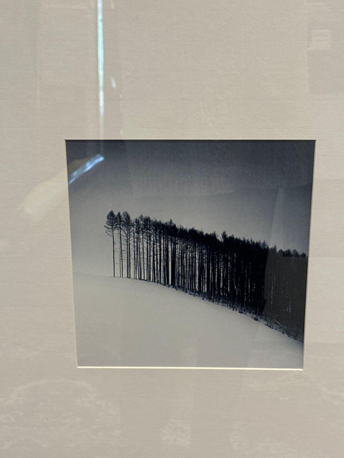 Framed Michael Kenna Landscape Monochrome Print Mounted In Glazed Black Oak Frame 64 x 86cm (CV38) - Image 2 of 2