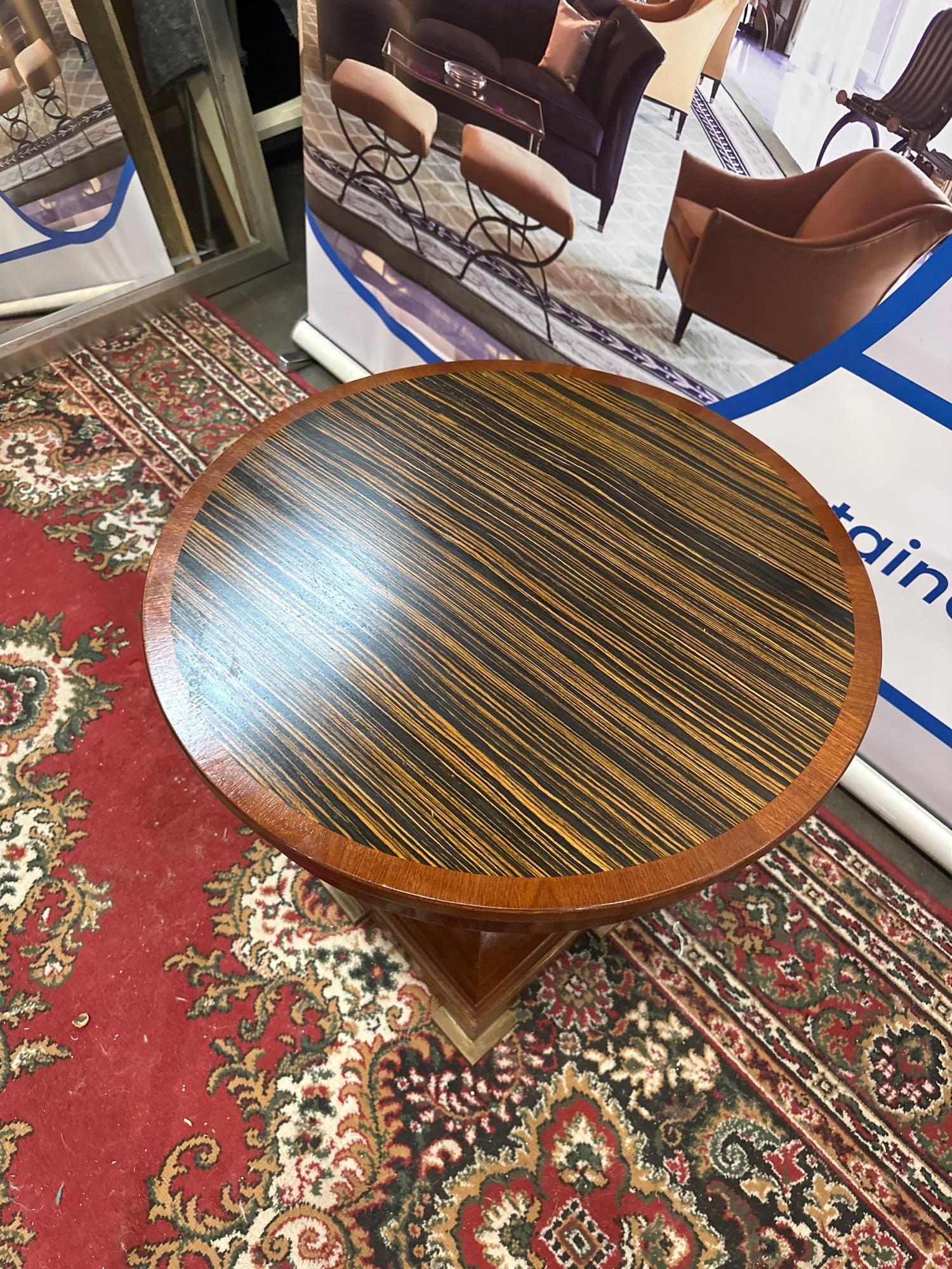 A Rosewood Art Deco Occasional Table Bespoke For The Mandarin Oriental Hotel London 60 x 69cm - Image 2 of 3