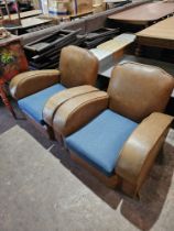 A pair of Early 20th Cent. French Moustache Chairs A classic 1920s/30s French 'Moustache' Chair,