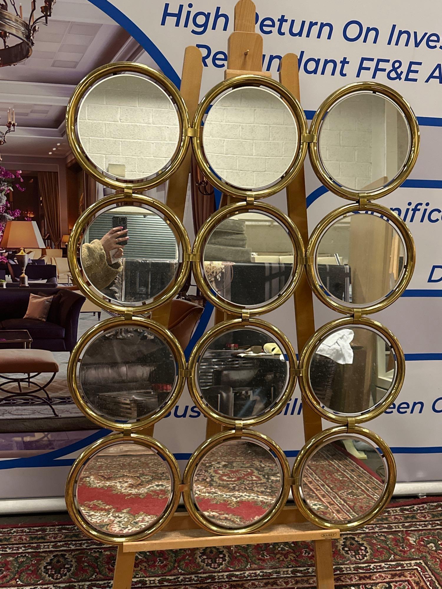 Circles Mirror This Fabulous Mirror Offers A Stunning Contrast Of Modern And Art Deco Design. It Has