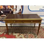 Writing Desk English Satinwood Parquetry Writing Desk With Tooled Leather Inlay Faux Central